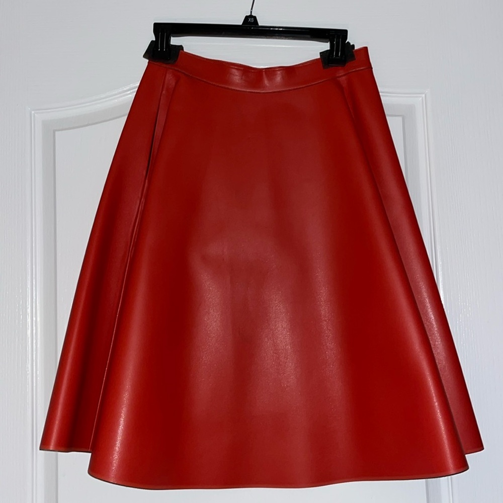 MSGM faux leather aline skirt